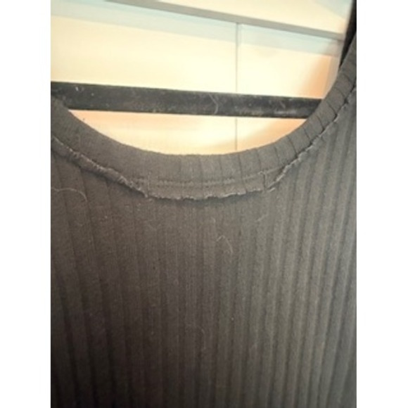 Project Social T Los Angeles Ribbed Black Tank‎ Dress - Ruched - Medium - Picture 5 of 6